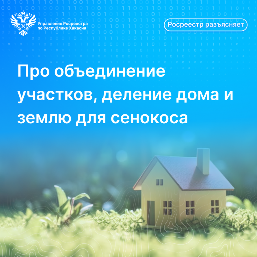 Про объединение участков, деление дома и землю для сенокоса